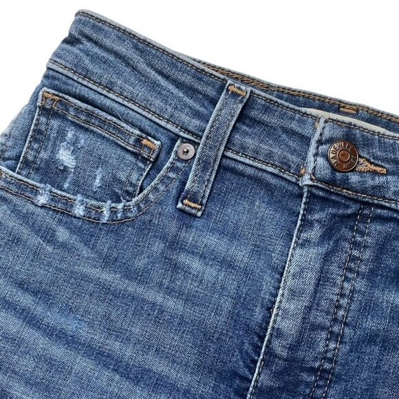 MADEWELL Distressed Curvy High-Rise Raw Hem Skinny Jeans - Size 25 - Picture 7 of 15
